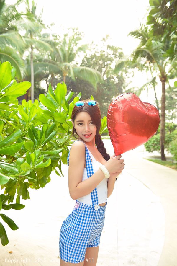 Xu Yanxin Mandy, "Phuket Travel Shooting", de godin van bretels en korte broeken